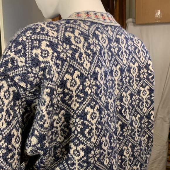 SQUAW VALLEY VINTAGE NORDIC WOOL ALPINE WINTER SKI SWEATER CARDIGAN - Picture 10 of 14